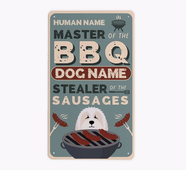 BBQ: Personalized {breedFullName} Metal Sign